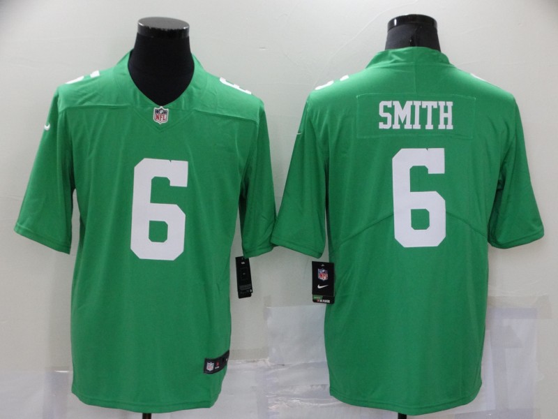 Men Philadelphia Eagles #6 Smith light green Nike Limited Player 2021 NFL Jersey